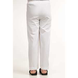 Pijama Básico de Popelina Blanca, Transpirable y Romántico, Talla XS/Grande, KPJ-BLD24-001, Logotipo Personalizado, Cintura Elástica con Cordón, para el Hogar o Damas de Honor - Product Image 2