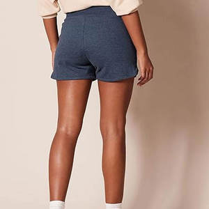 Shorts décontractés taille haute pour femme avec cordon de serrage, shorts d'été en coton doux, shorts de sport athlétiques avec poches, vente en gros - Product Image 6