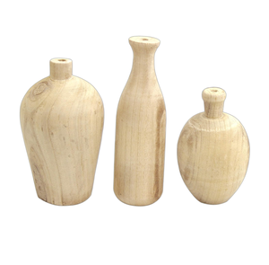 Jarrón de Madera de Alta Calidad, Jarrones de Madera Maciza Decorativos Hechos a Mano, Fabricante, 3 Tamaños Diferentes y con el Mejor Pulido - Product Image 2