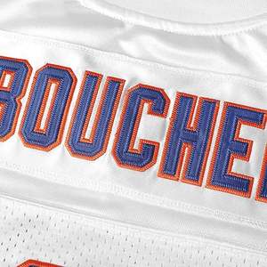 Maillot de football américain d'été unisexe 100% polyester rétro imprimé brodé grande taille ensembles de tissu en maille à manches courtes - Product Image 3