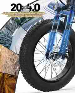 Vente flash Qlife Racer, livraison gratuite aux États-Unis, vélos de montagne électriques à pneus larges 500w 48v pour adultes - Product Image 1