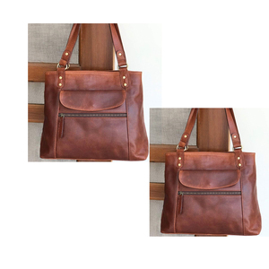 Sac à main/sac à bandoulière en cuir de haute qualité pour dames hiver été automne-Portable avec deux décorations de chaînes - Product Image 5