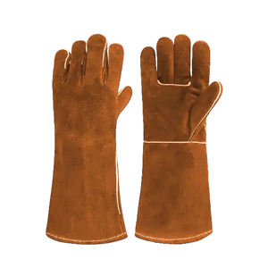 Guantes de cuero de dedo completo de calidad superior 100%, tamaños y colores personalizables, cómodos guantes de seguridad para soldar - Product Image 3