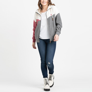 Sudadera con Capucha Personalizada con Diseño Propio, Servicio OEM ODM, para Mujer, con Bloques de Color, Invierno, Ecológica, con Cierre, Nueva Colección 2024 en Venta - Product Image 6