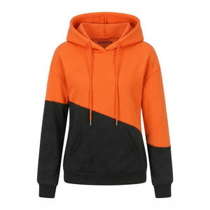 Sweat-shirts à capuche en coton molletonné de qualité supérieure pour femmes, prix de gros, couleur contrastée, streetwear, mode, pull-over, logo personnalisé - Product Image 4