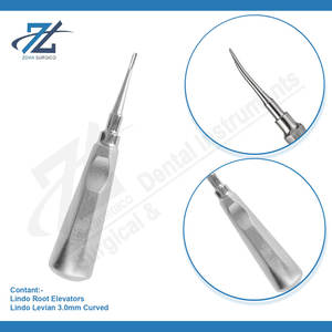 Lindo Levien Elevador 4mm Elevador de raíz Alemán Elevadores de extracción dental de acero inoxidable de alta calidad Fabricante Pakistán - Product Image 3