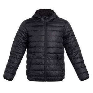 Chaquetas Acolchadas con Capucha de Color Negro, Material de Poliéster, Logotipo Personalizado, Ropa Deportiva de Invierno de Alta Calidad, Chaqueta de Burbujas para Hombre, Precio Económico - Product Image 1