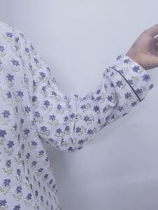 ชุดนอนผ้าฝ้ายแขนยาวสำหรับผู้หญิงชุดนอนลายดอกไม้เก็บความร้อนสไตล์อินเดียสำหรับฤดูร้อน - Product Image 2