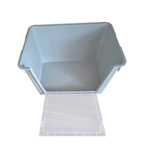 Boîte de rangement en plastique XL avec couvercle et porte latérale - 58x41x36cm Gris - Product Image 4