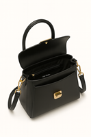 2024 chaîne en cuir sac pour femme mode élégant sac à rabat en cuir noir pour femme