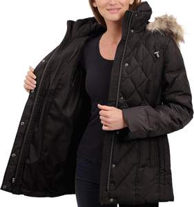 Vestes longues en peluche ODM fabriquées en usine pour femmes Logo personnalisé fabriqué à partir du meilleur matériau matelassé à l'intérieur chaud pour l'hiver - Product Image 5