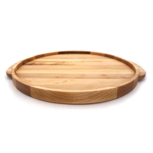 Plateau rond en bois personnalisé pour servir les aliments, plateau en bois d'acacia pour restaurant et maison - Product Image 2