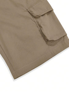 Custom Oversized Cotton <b>Denim</b> <b>Shorts</b> for <b>Men</b> with Embroidery Distressed Streetwear <b>Cargo</b> Pockets-Trending Casual Style - Product Image 4