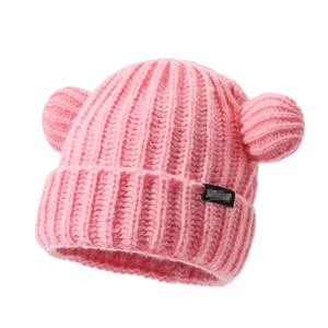 Gorro de punto de invierno con gorro bonito de nuevo estilo con gorros de protección auditiva cálidos digitales para mujer - Product Image 1