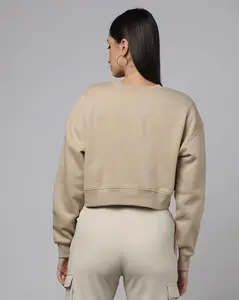 Women's Crew Neck Short Sweatshirt High-end And Fashionable