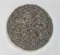 Ensemble de sous-verres ronds étoiles métalliques perlées de Noël Williams Sonoma