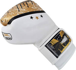 ถุงมือชกมวยหนังพิมพ์ลายอย่างดี พร้อมที่จับมือ ปรับแต่งสีได้ สำหรับทุกเพศ ขนาด 8oz-16oz - Product Image 4