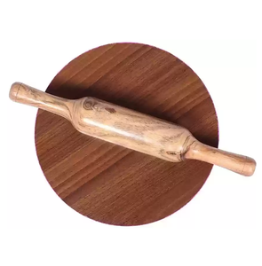 Rodillo de madera de alta calidad Pino y tablero con Chapati de cocina uso diseñador rodillo Chapati madera de acacia natural - Product Image 5