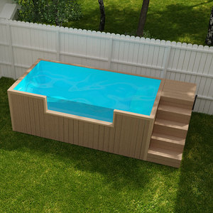 Vente en gros de piscines rectangulaires en fibre de verre avec fenêtre en verre acrylique sur le toit pour <span class=keywords><strong>piscine</strong></span> extérieure en bois - Product Image 6