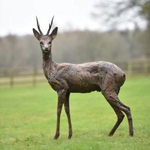 Sentado Patina Reno verde Escultura Accesorios de jardín Decorativo Sólido Estatuilla Decoración Vintage Reno Escultura Evento Deco - Product Image 5
