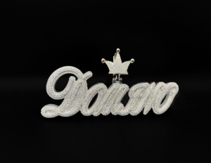 Pendentif en diamant glacé en acier inoxydable personnalisé de luxe pour hommes - Product Image 3