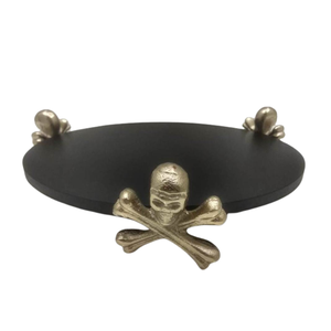 Plato Redondo de Aluminio con Acabado de Latón Rugoso EPL para Decoración de Mesa en el Hogar, Plato Decorativo de Halloween, Personalizado, Venta al por Mayor a Granel - Product Image 2