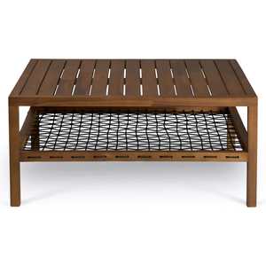 Mesa de centro hecha de marco de madera de teca maciza con cuerda tejida y material de alta calidad para uso en interiores y exteriores - Product Image 2