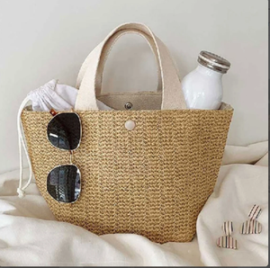 Sac en paille fait main de qualité supérieure / Sac tissé sauvage idéal pour les vacances à la plage et l'été - Product Image 1