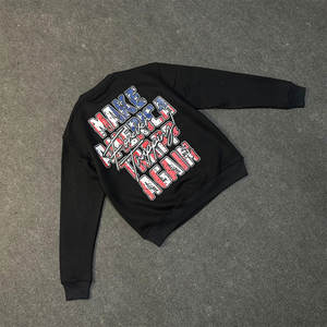 Ropa de calle de invierno holgada para hombre, sudaderas con capucha de lana de gran tamaño con bordado estampado de alta calidad, transpirables y ecológicas - Product Image 2