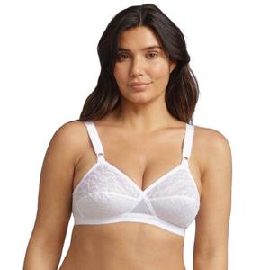 Sujetador inalámbrico para mujer Criss Cross Support Correas de satén ajustables anchas Ajuste cómodo - Product Image 1