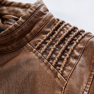 New Style <b>Light</b> Weight Blank Windproof Men's Leather <b>Jackets</b> Clothing Custom Fashion Popular Men Leather <b>Jacket</b> - Product Image 5