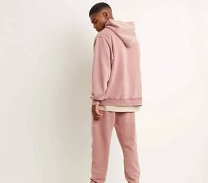 Sweat à capuche coupe ajustée délavé à l'acide de la meilleure qualité pour hommes, imprimé teint uni pour l'hiver, prix de gros - Product Image 4