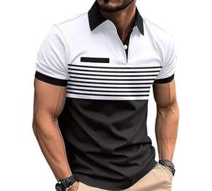 Camiseta Deportiva de Manga Corta para Hombre, 100% Algodón de Alta Calidad, con Bolsillo Personalizado y Estampado Antiencogimiento, para Verano - Product Image 1