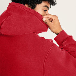 Sudaderas con capucha básicas Vintage de peso pesado para hombre, jersey de lavado ácido de gran tamaño, diseño bordado, mezcla de algodón de talla grande, Invierno - Product Image 5