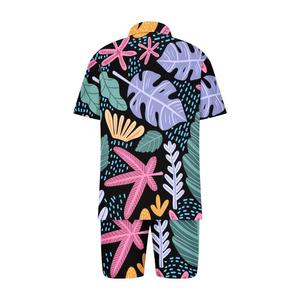 Ensembles chemise et short d'été pour hommes 100% Satin Made Summer Outwear Design personnalisé Ensembles courts en gros pour garçons - Product Image 6