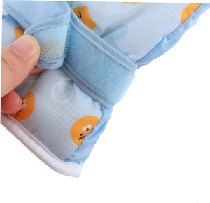 Gants de ski bleu clair à doigts complets avec imprimé chat orange, isolés thermiquement pour l'hiver, utilisation en extérieur, unisexe, fermeture auto-agrippante - Product Image 3