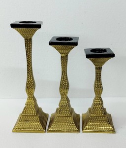 Vente en gros Chandelier de table en aluminium noir créatif pour la maison Bougeoir de Noël Centre de table Dîner aux chandelles - Product Image 4