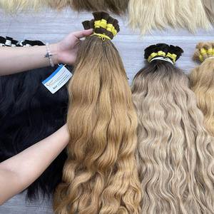 Cheveux en vrac alignés à double cuticule dessinée de luxe, extensions de cheveux humains en vrac de vague naturelle - Product Image 6