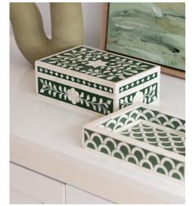 Caja de joyería esmaltada con incrustaciones de resina y fregona de venta de alta calidad para el hogar y la tienda caja de joyería hermosa usada hecha por Address Crafts - Product Image 3