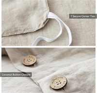 Australie housse de couette ensemble 100 lin avec taies d'oreiller feuille de lin bouton plus proche oekotex français lin literie flocons d'avoine king size