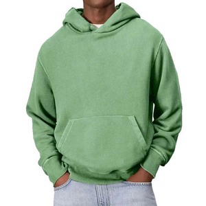 Custom 100% Cotton Heavyweight Acid Wash Basics French Terry Distressed Sun Faded Men's Hoodies Oversize Pullover Winter Hooded - Product Image 4