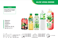 Aloë Vera Aardbeiensap Drank-500Ml (Verpakking Van 24), Nul Suiker En Nul Calorieën, Seltzer Water, Groothandelsleveranciers