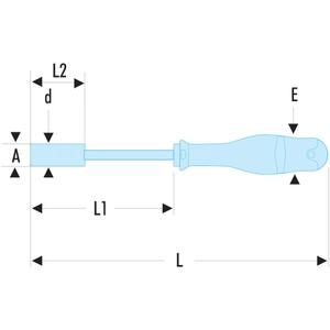 ประแจบล็อกฟอร์จด์ Facom พร้อมด้ามไขควงแบบเมตริก - Product Image 2