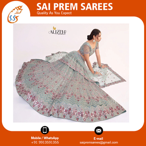 ALIZEH Premium Heritage Collection XL moderno nupcial Lahenga cuello alto completamente bordado hasta el suelo traje Top vestido de novia - Product Image 6