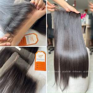 Vente en gros HD Perruque Lace Frontal Cheveux humains bruts 13x4, 5x5, 6x6 Swiss HD Transparent Lace Front Extensions de cheveux - Product Image 5