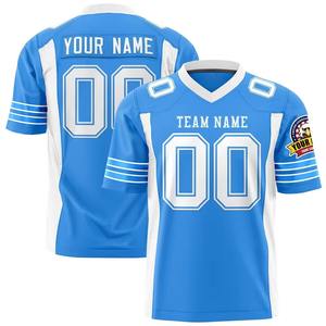 Camiseta de fútbol americano de manga corta personalizada, número de nombre personalizado, conjunto de uniforme de equipo para hombres y mujeres, camiseta de fútbol en blanco - Product Image 2