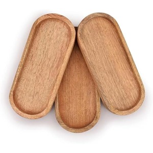 Bandeja de servicio de madera de mango, artesanías de calidad, hoteles, restaurantes, utensilios de cocina, hogar, acrílico, bambú, mármol de faizacraft - Product Image 2