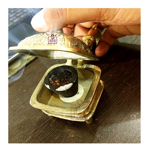 Soporte de Metal para incienso con acabado de latón dorado pulido para fragancia del hogar, decoración del hogar, quemador de incienso de Metal de latón - Product Image 3