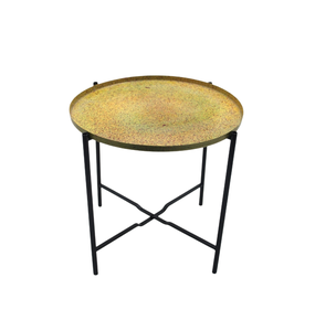 Venta al por mayor de hierro a granel sala de estar de forma redonda Mesa marroquí muebles decorativos mesas hechas a mano personalizadas - Product Image 3