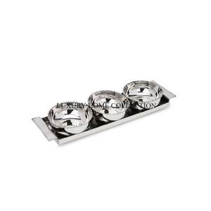 Luxurious Antique Aluminum Design Metal <b>Serving</b> <b>Bowls</b> with Bold Handcrafted Shapes and Elegant Detailing for Upscale Interiors - Product Image 2